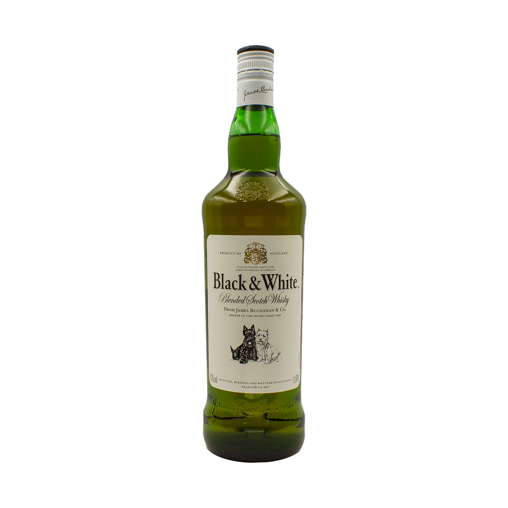 BLACK & WHITE BLENDED SCOTCH WHISKY (LTR)