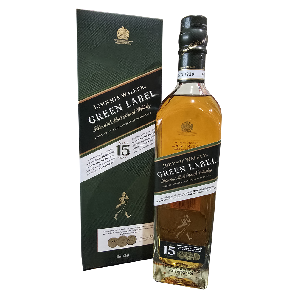 JOHNNIE WALKER GREEN LABEL BLENDED SCOTCH WHISKY