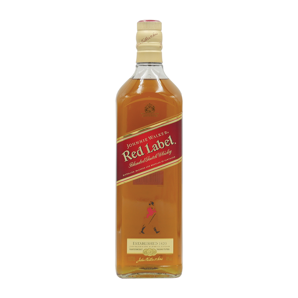 JOHNNIE WALKER RED LABEL BLENDED SCOTCH WHISKY (LTR) W/GB